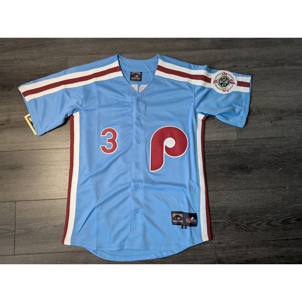 Bryce Harper #3 Philadelphia Phillies Cooperstown Jersey Men’s Size Small - Picture 8 of 8